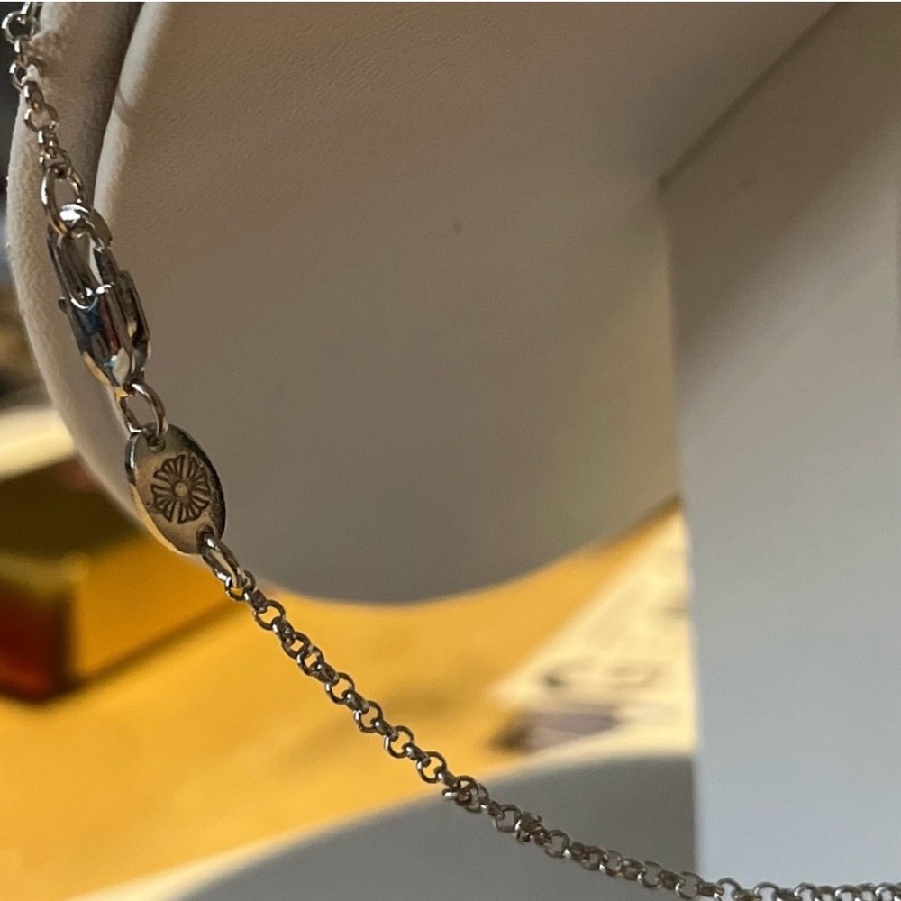 Chrome Hearts CH Silver Triple Cross Rosary Style Necklace Gothic Cross Pendants - Picture 9 of 14